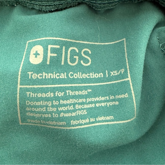 FIGS High Waisted Yola Skinny Scrub Pants Caribbean Blue Size XSP - Picture 6 of 7